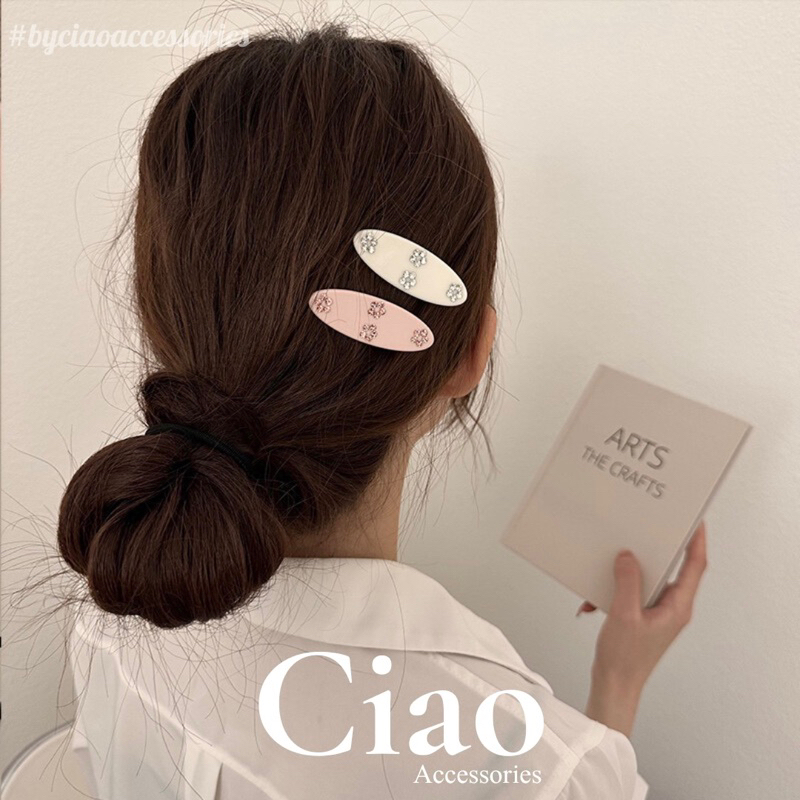 [HOẢ TỐC 1H] Phụ kiện tóc/ Kẹp tóc thiết kế đính đá lấp lánh mã 52 Ciao accessories