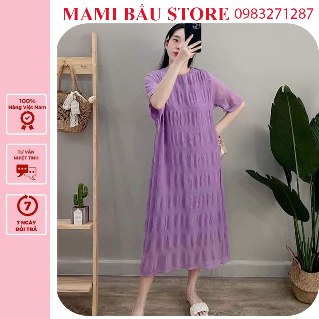 ĐẦM VÁY BẦU CÔNG SỞ MÙA HÈ HÀNG THIẾT KẾ ĐẸP XẾP LI SÓNG CỰC SANG - ĐẦM BẦU MAXI DÁNG DÀI