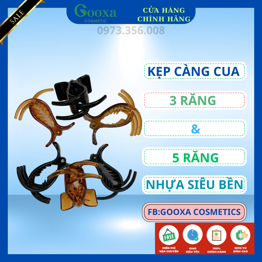 Kẹp Tóc Càng Cua 3 răng 5 Răng KTCC35