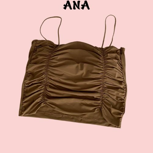 Áo bra 2 dây quây nhún dáng croptop có mút ngực chất đẹp thời trang ANA0823