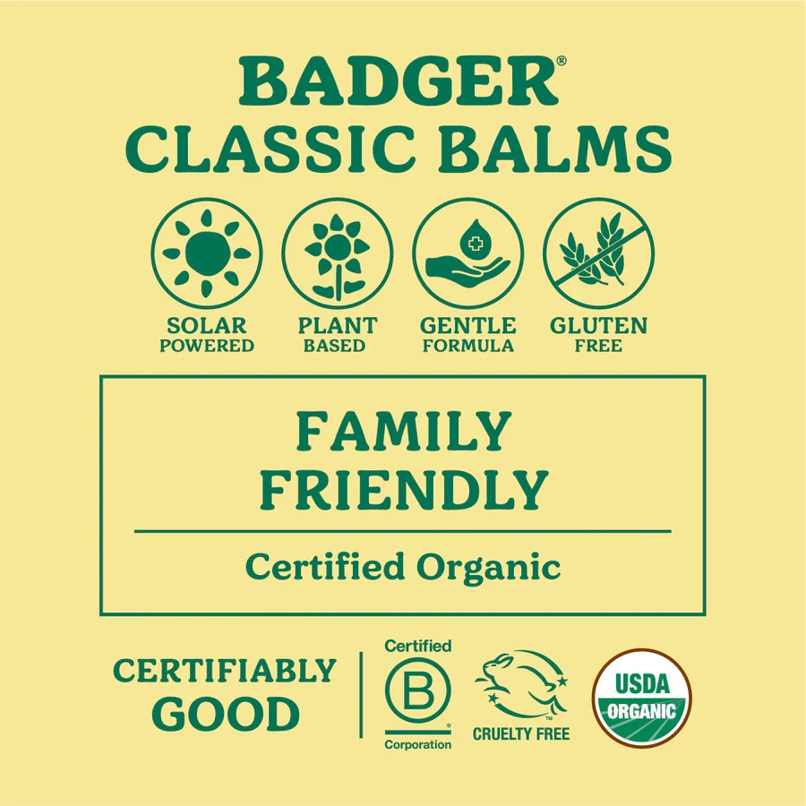 Sáp dầu ấm ngực hữu cơ BADGER organic Chest Rub balm - giảm ho nghẹt mũi an toàn cho em bé, trẻ sơ sinh 56g