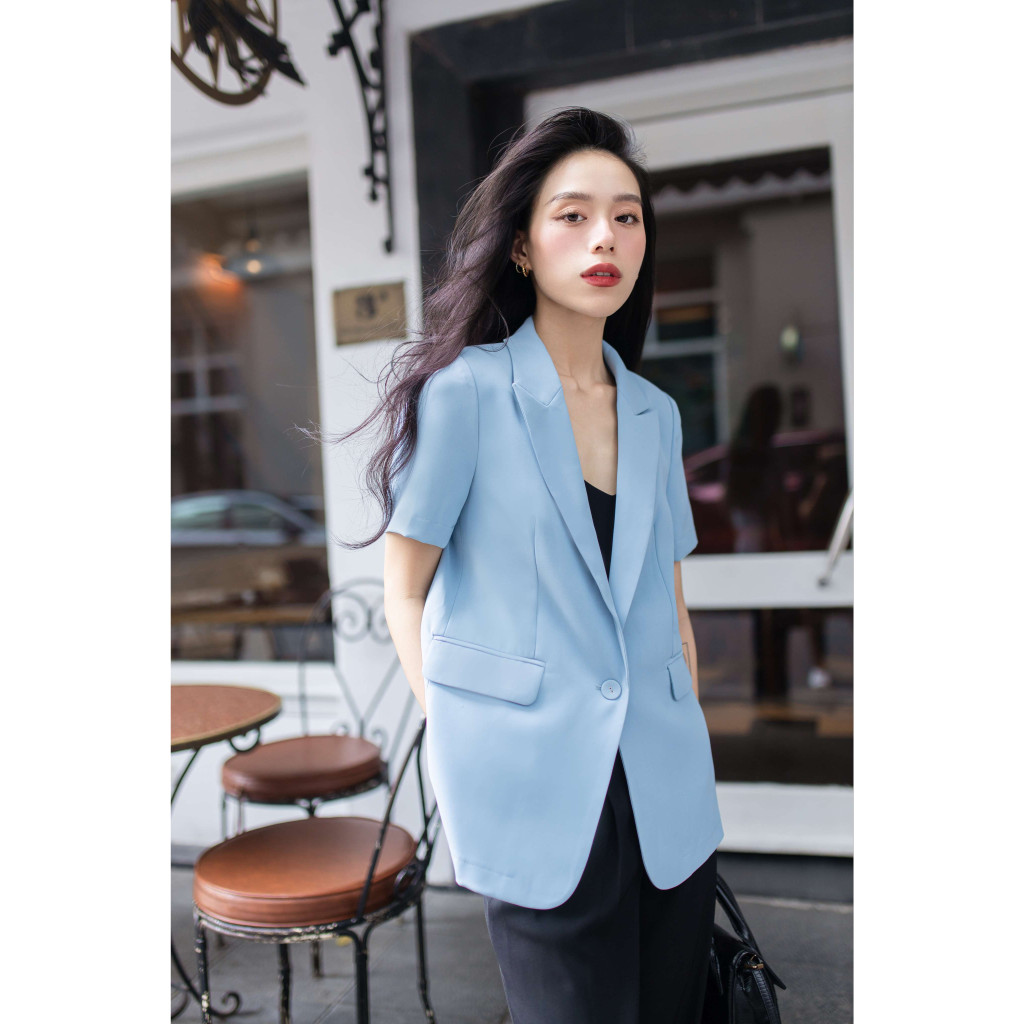 [Mã INBAU300 giảm 10% đơn 250K] Áo blazer nữ tay ngắn Jissy cộc tay Maiimer 6 màu | BigBuy360 - bigbuy360.vn