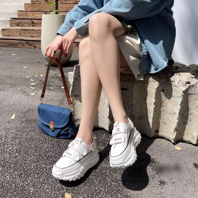 Giày thể thao lưới nâng đế nữ Cha.nel -Hàng QC fullbox