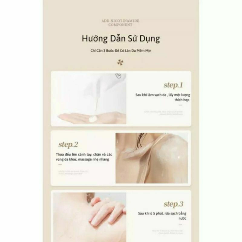 Kem Ủ Trắng Hunmui - Tắm Trắng Body Hunmui Giup Da Trắng Mịn