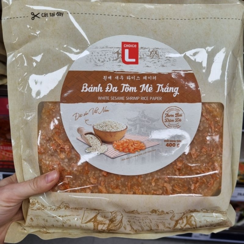 Bánh Đa Tôm Mè Đen/Mè Trắng/Mè Dừa/Mè Gạo Lức Choice L Gói 500G