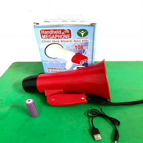 Loa bán hàng rong 25w cầm tay chạy pin sạc 3,7v loại tốt