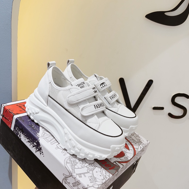 Giày thể thao lưới nâng đế nữ Cha.nel -Hàng QC fullbox