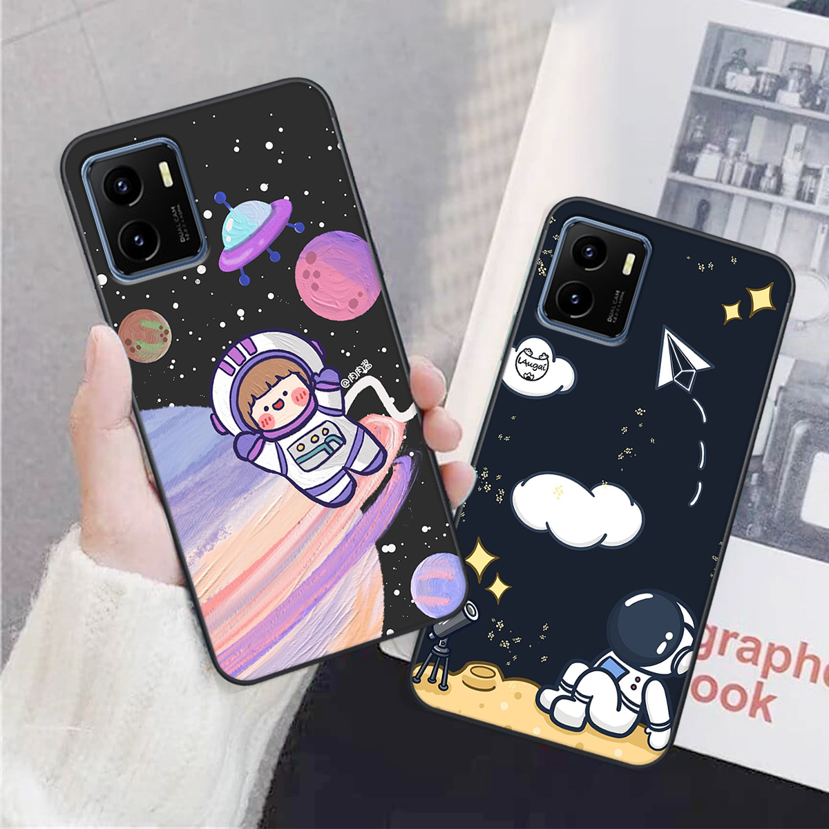 Ốp lưng Vivo Y01 / Y15A / Y15S in hình vũ trụ , hình tim SIÊU HOT HIT