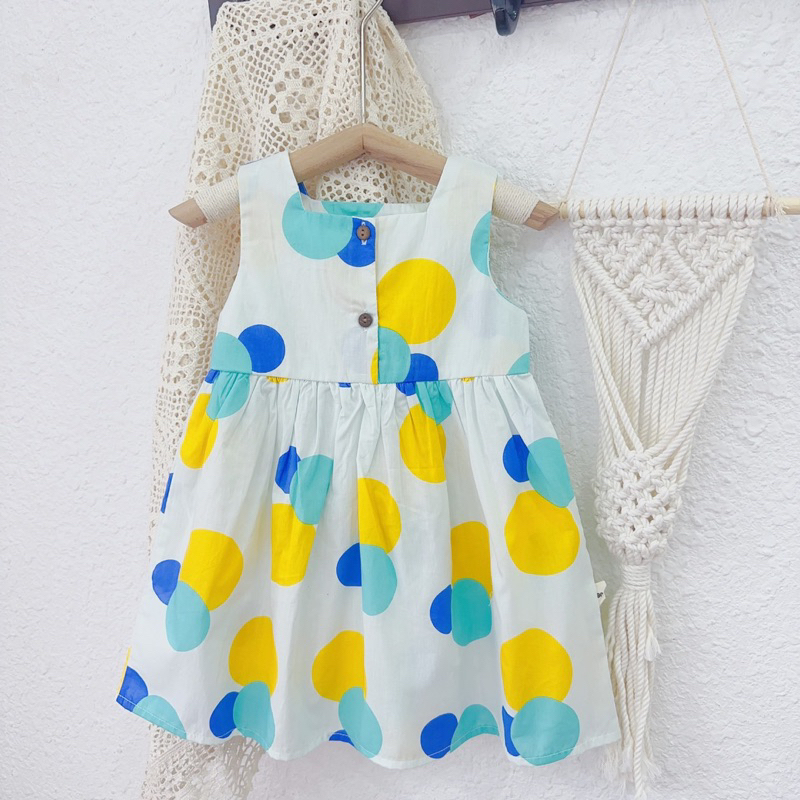 Váy Đầm Maxi Cổ Vuông Sát Nách Cho Bé Gái - Niaki