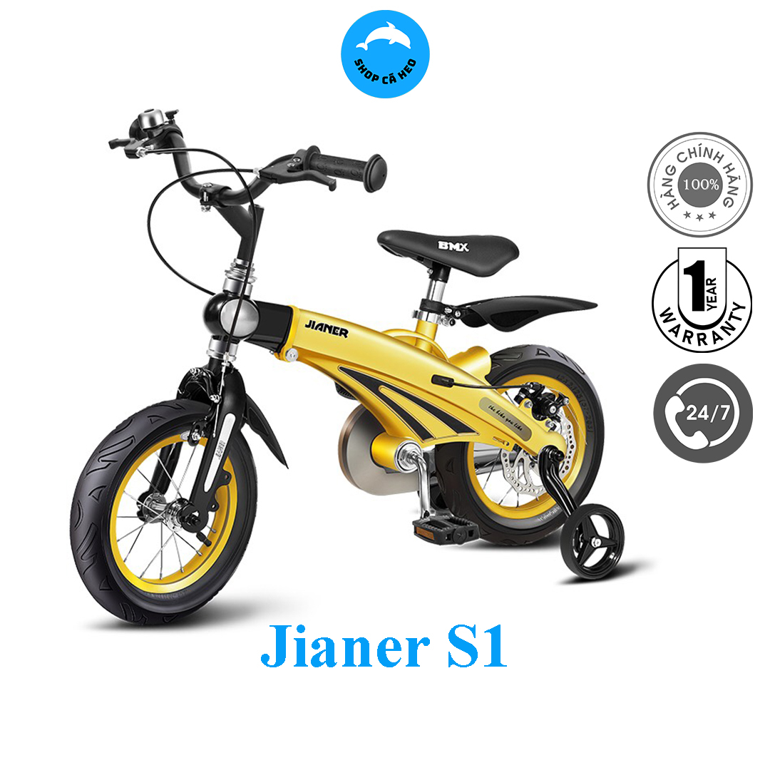 Xe Đạp Trẻ Em Chính Hãng Jianer S1 Vành Nan Hoa, Khung Rút, Đủ Màu Sắc Dành Cho Bé Từ 2 Đến 7 Tuổi