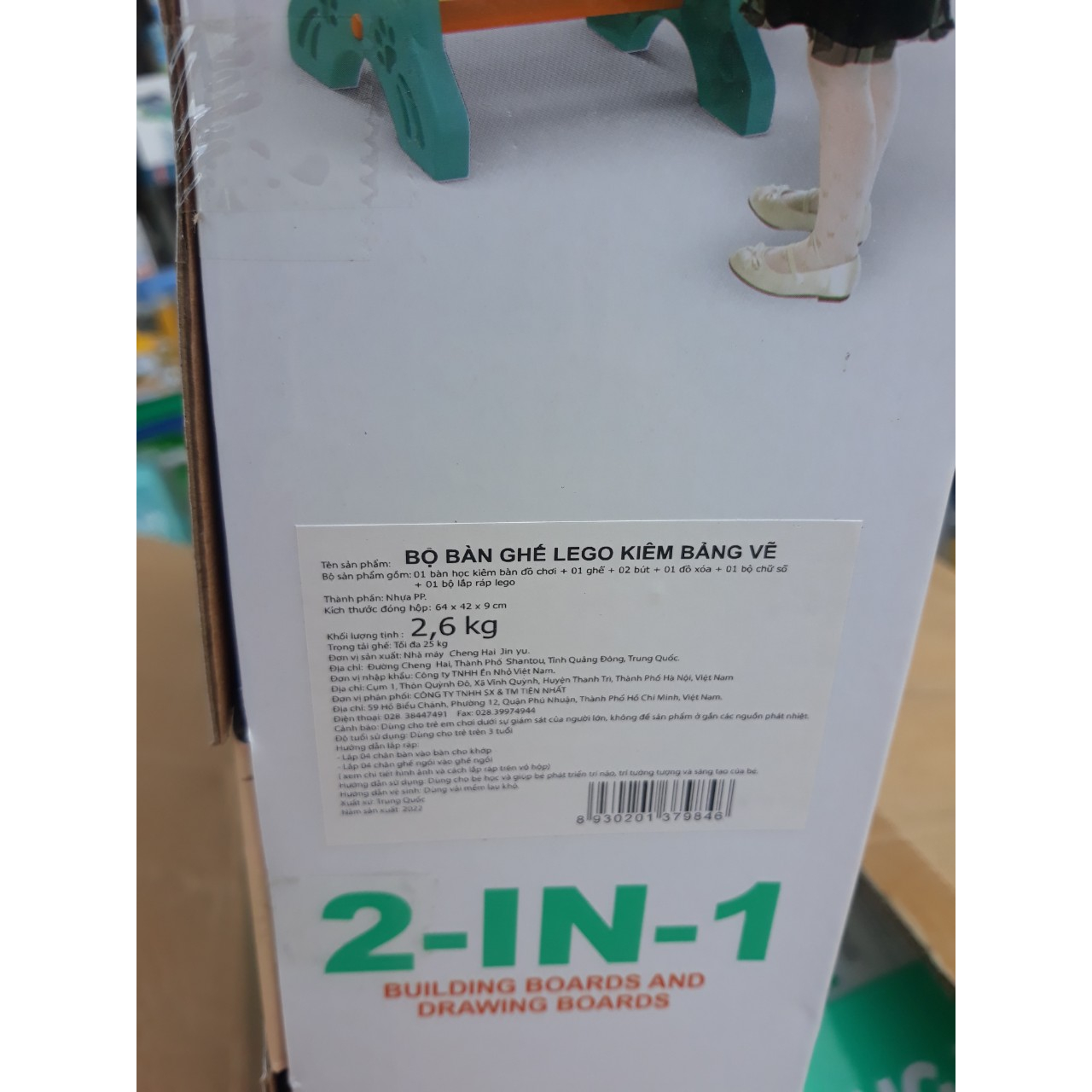Bộ bàn ghế Lego kiêm bảng vẽ 2 in 1 Quà tặng từ Nan