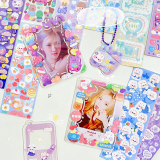 [Có quà tặng kèm] Set Hình Dán Sticker Siêu Cute Trang Trí Sổ Tay Điện Thoại Móc Khóa Tập Vở Toploader Idol
