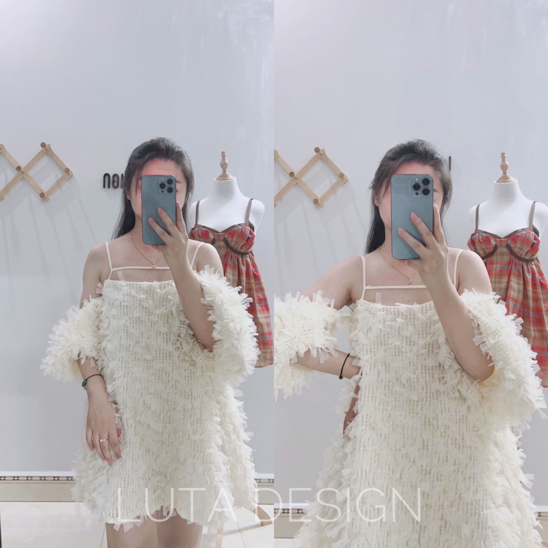 Váy Ren Tay Rơi dáng babydoll