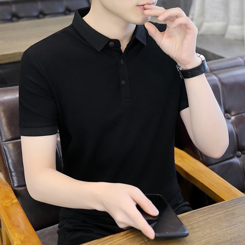 Áo polo Áo polo nam đẹp  4 chiều Chất cotton cá sấu mềm mịn, hoạt động thoải mái, thấm hút mồ hôi tốt c11