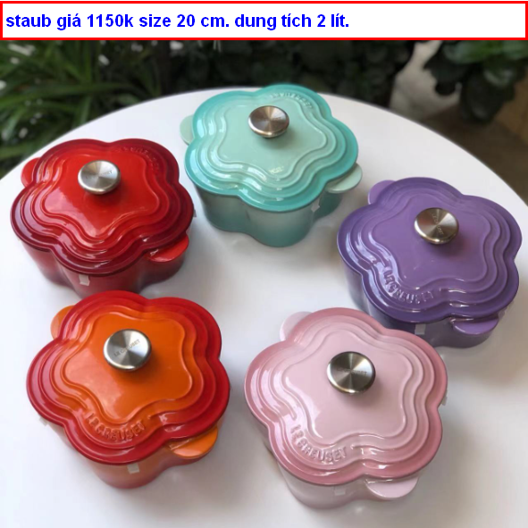 Nồi gang LE creuset tráng men, nấu, hầm.