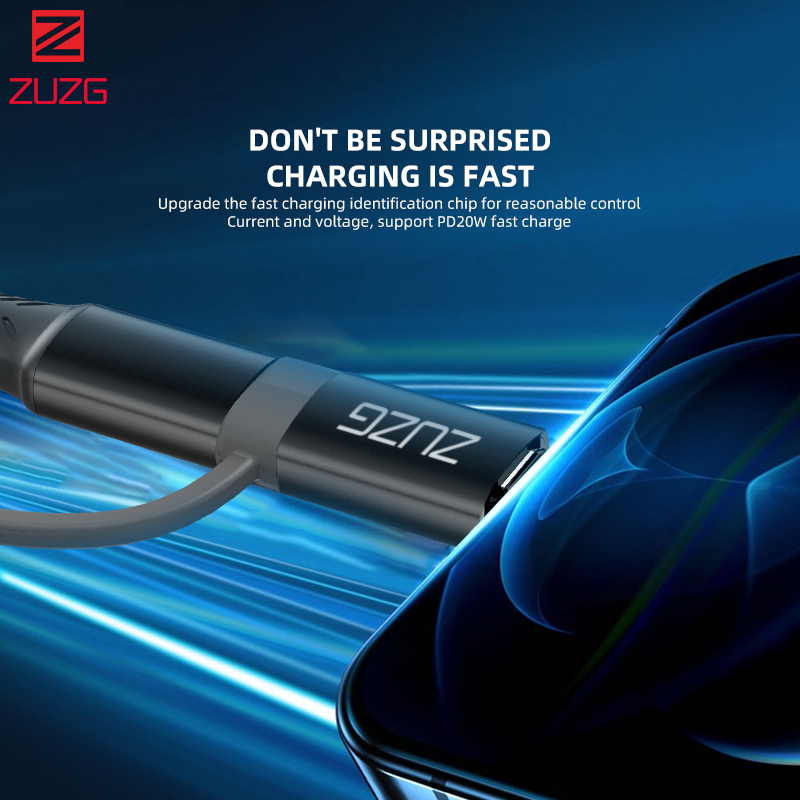 Cáp sạc 3 đầu 3in1 đa năng sạc nhanh PD chính hãng ZUZG MX04