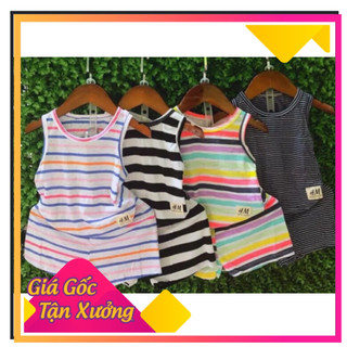 Quần Áo Trẻ Em,bộ 3 lỗ cotton sọc cho bé trai,bé gái,đủ màu,đủ size