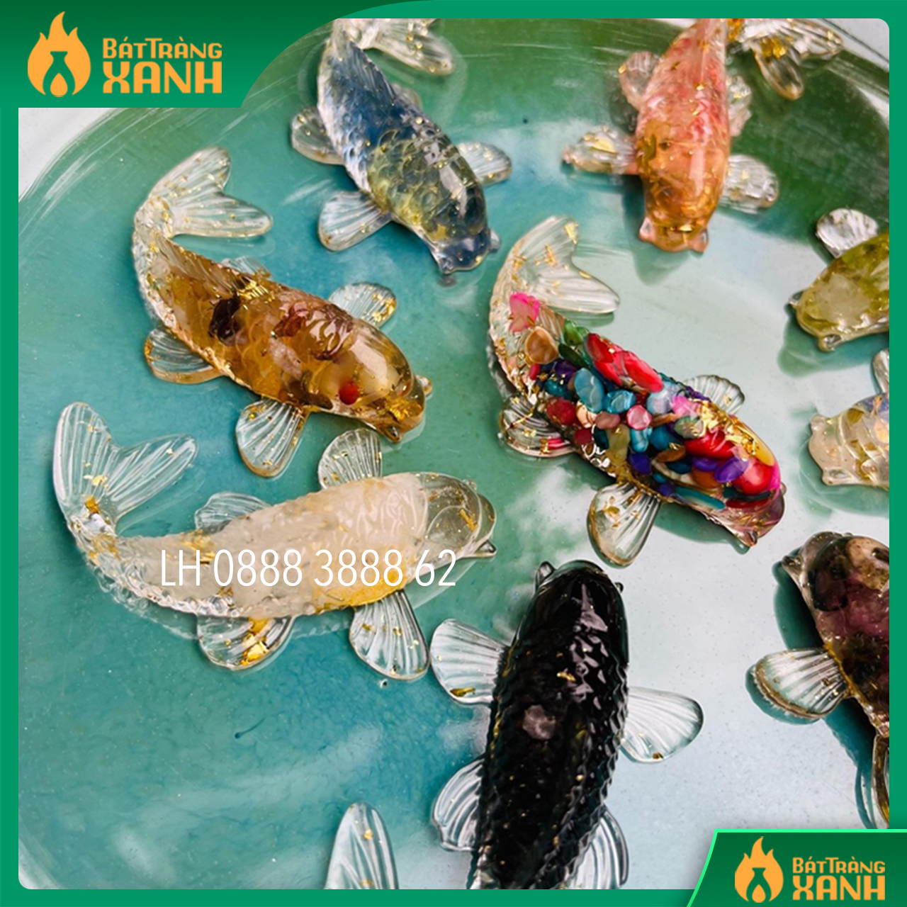 Cá koi phong thủy có xu tài lộc, cá koi đá thạch anh thả bát thả hoa, cá koi thả bát mình đường tụ thủy