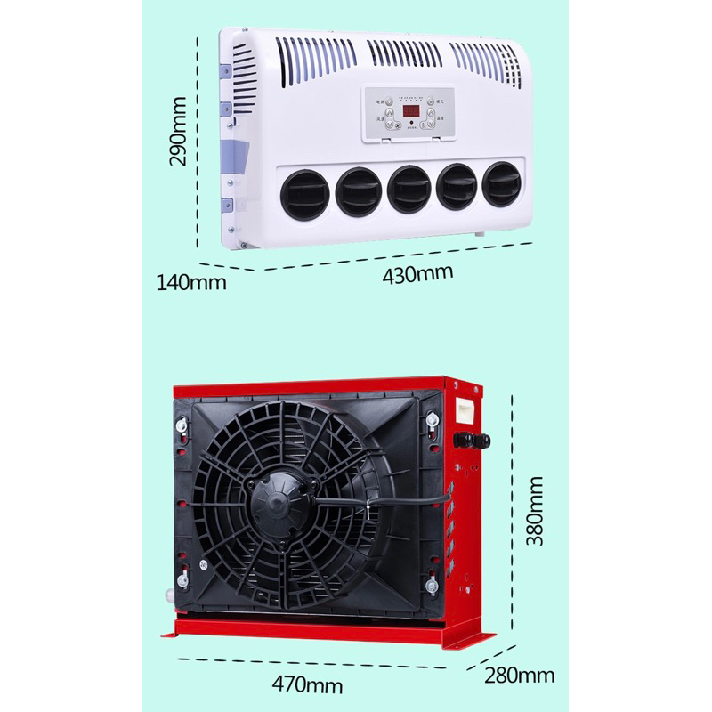 Điều Hoà Máy Lạnh Chạy Điện Ác Quy 12V-24V Xe Tải Máy Công Trình