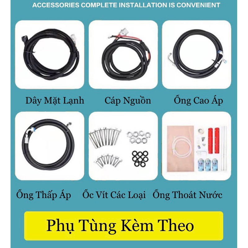 Điều Hoà Máy Lạnh Chạy Điện Ác Quy 12V-24V Xe Tải Máy Công Trình