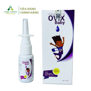Xịt mũi Ovix Baby - Dưỡng ẩm mũi chứa Ectoin, Hyaluronic 20ml (Bản mới nhất)