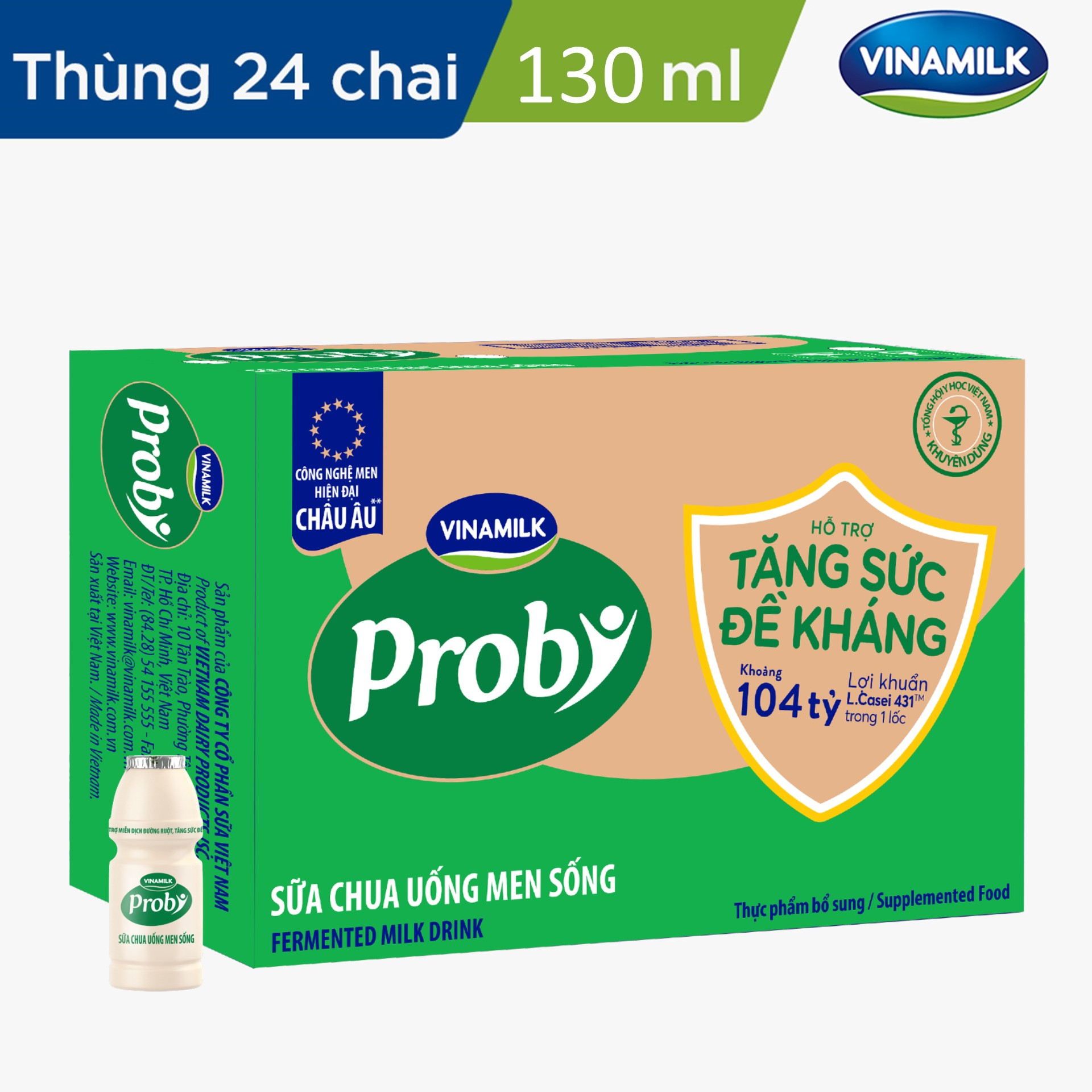 Thùng Sữa Chua Uống Probi Có đường, ít đường , Việt Quất Yaourt 24 chai/thùng