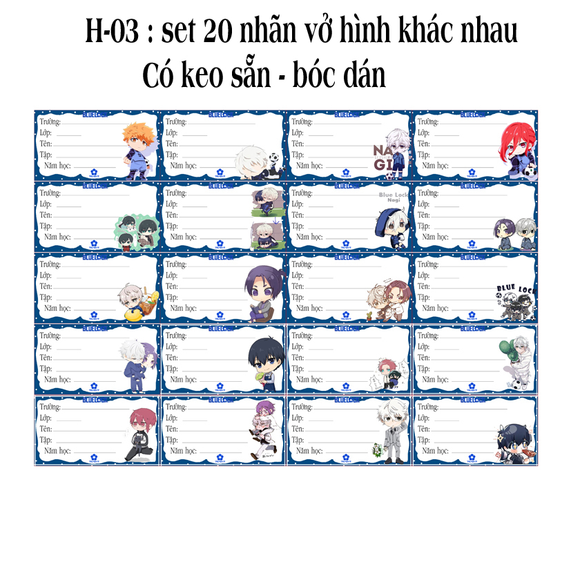 Nhãn vở Blue lock mechael kaiser - Nhãn dán Blue lock mechael kaiser