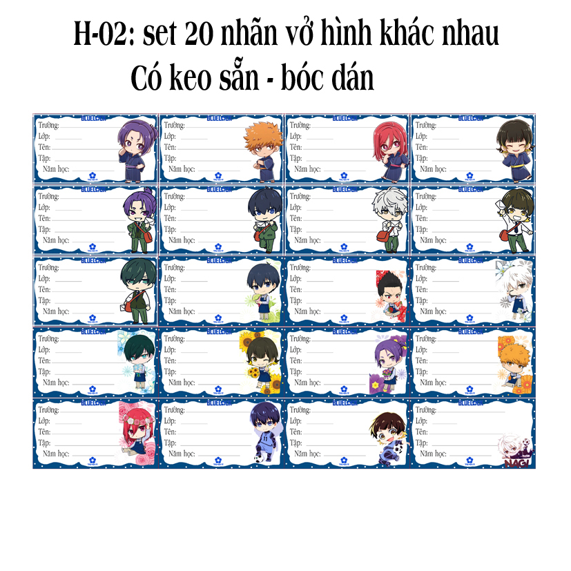 Nhãn vở Blue lock mechael kaiser - Nhãn dán Blue lock mechael kaiser