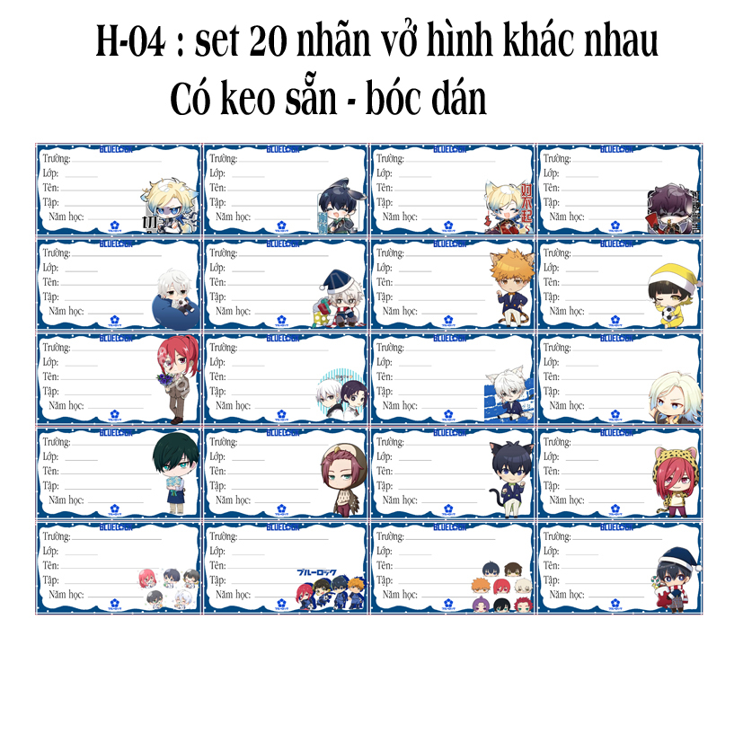 Nhãn vở Blue lock mechael kaiser - Nhãn dán Blue lock mechael kaiser