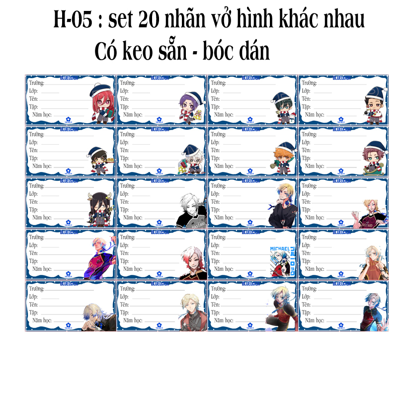 Nhãn vở Blue lock mechael kaiser - Nhãn dán Blue lock mechael kaiser