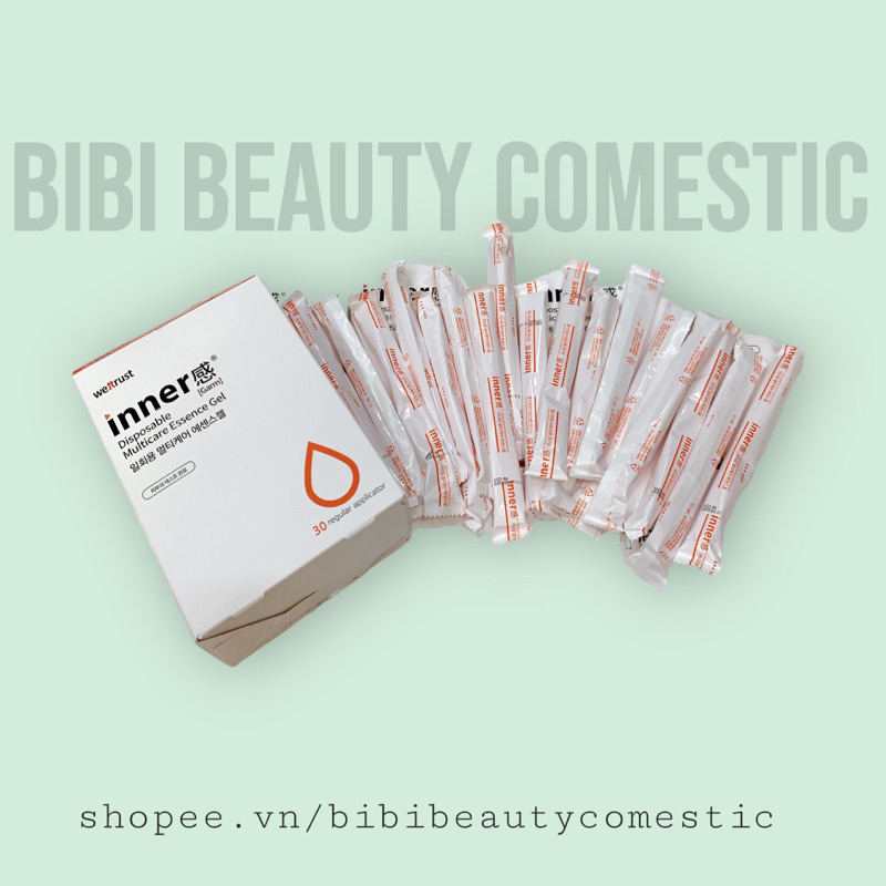 INNER Gel, Đũa thần INNER Dung Dịch Vệ Sinh Dưỡng Ẩm, Se Khít Vùng Kín Nữ, Cân Bằng PH (combo 10 dùng thử)
