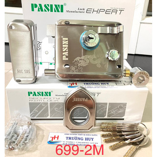Khoá cổng móc inox sus 304 cao cấp pasini 699-2m phù hợp cửa lùa - bảo hành 12 tháng