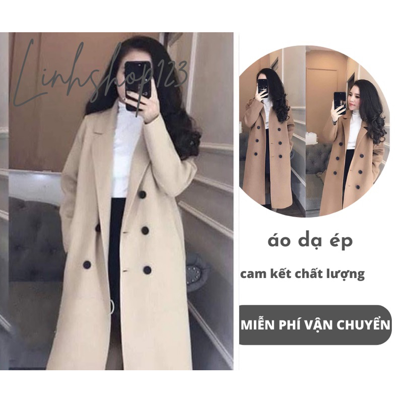 Áo khoác dạ dáng dài phiên bản mới phong cách Hàn Quốc, Áo khoác dạ ép nữ dáng dài (kèm video ảnh thật)