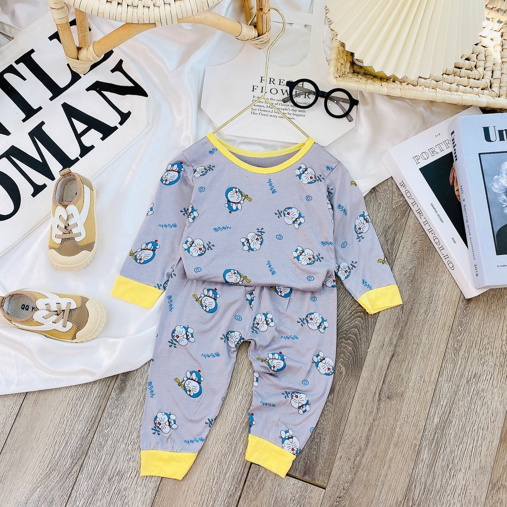 Bộ dài tay bé trai , bộ dài tay bé gái chất thun lạnh từ 6kg đến 16kg - jkids