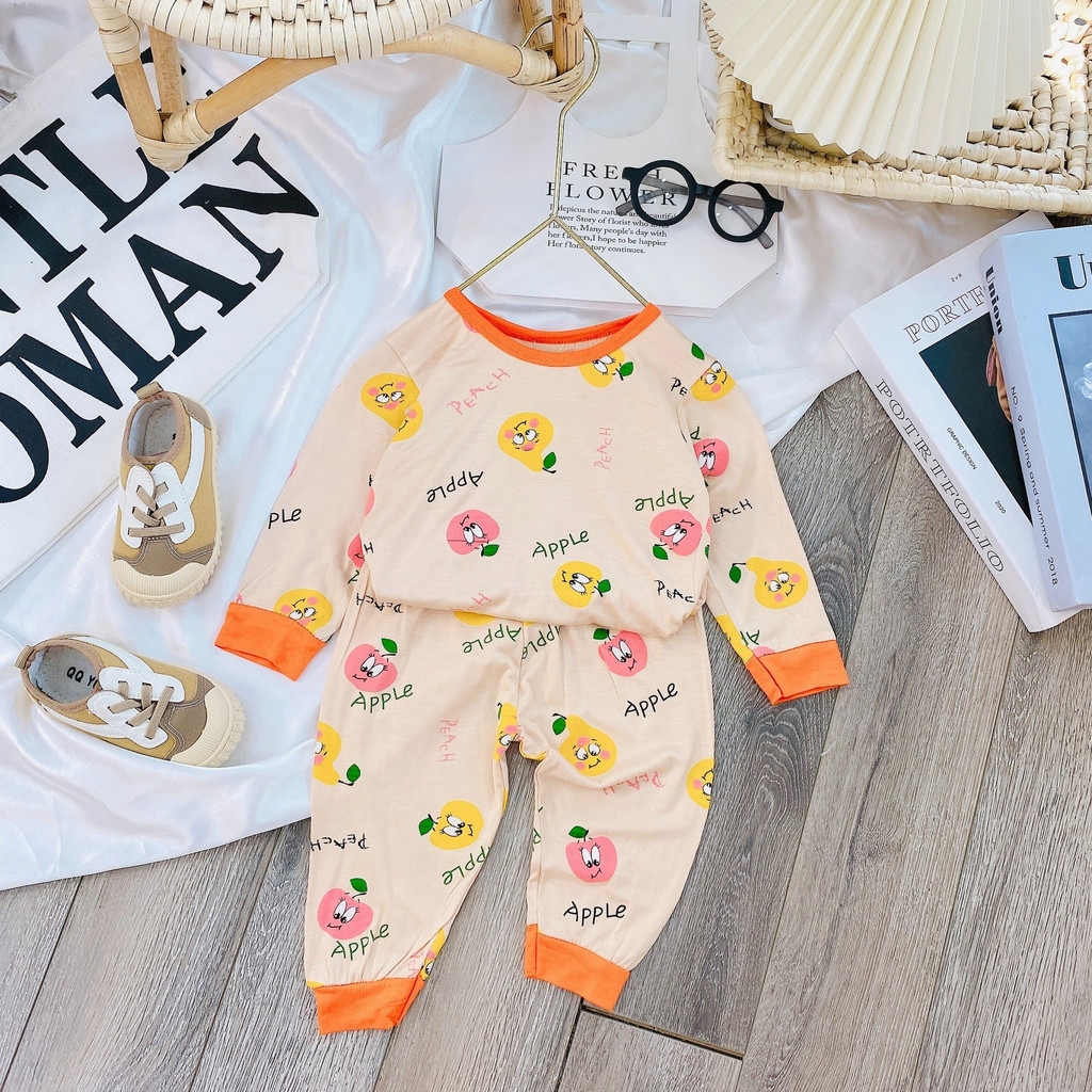 Bộ dài tay bé trai , bộ dài tay bé gái chất thun lạnh từ 6kg đến 16kg - jkids