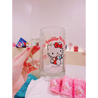 Ly thuỷ tinh hellokitty 400ml hình in không phải dán