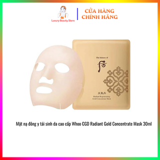 Mặt nạ đông y tái sinh da cao cấp Whoo CGD Radiant Gold Concentrate Mask 30ml