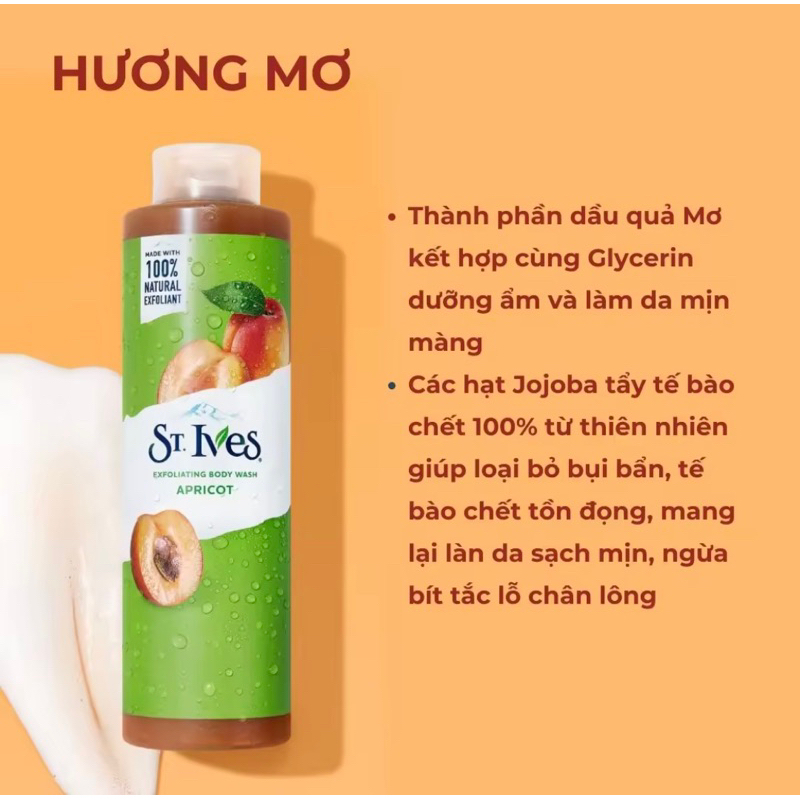Sữa Tắm Tẩy Tế Bào Chết ST.IVES 473ml, 650ml