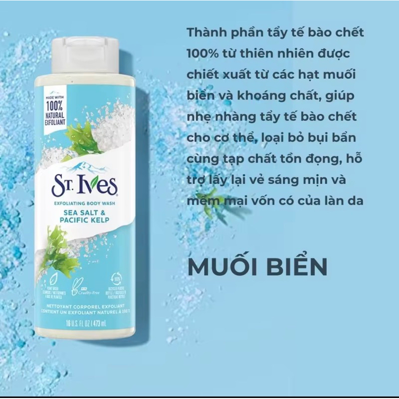 Sữa Tắm Tẩy Tế Bào Chết ST.IVES 473ml, 650ml