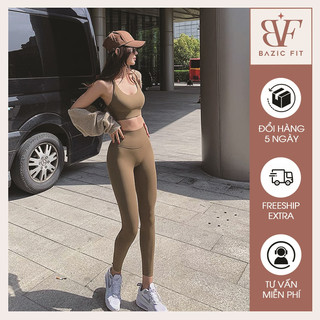 Set nâu khaki bra cài chắc chắn