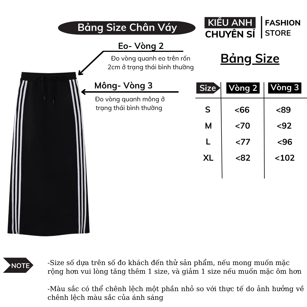 Chân Váy Dáng Dài Phối Viền Ba Sọc Cá Tính, Chân Váy Dài Xẻ Sau MS25