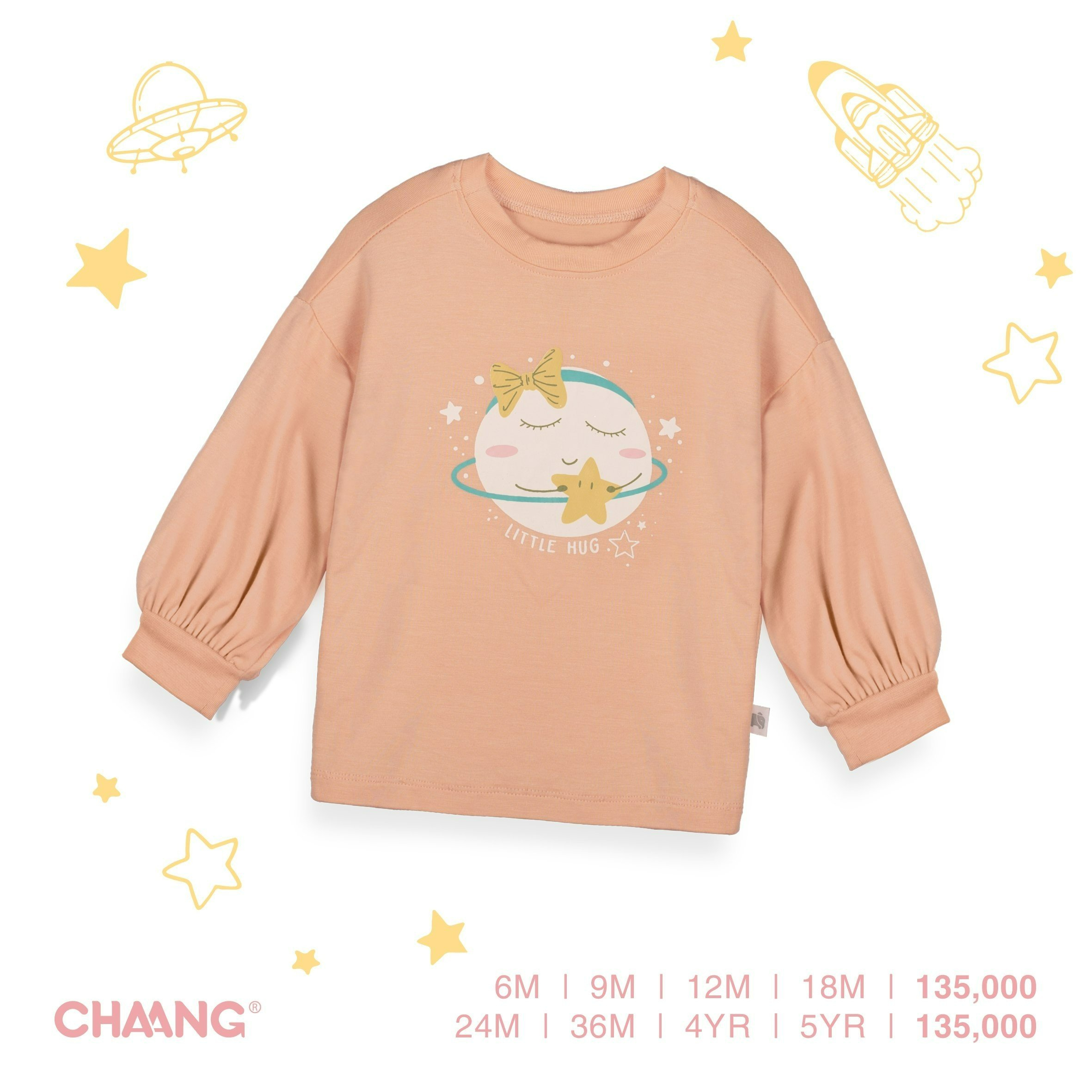 Áo Dài Tay Bồng Cosmos Cho Bé Gái CHAANG AW22D12