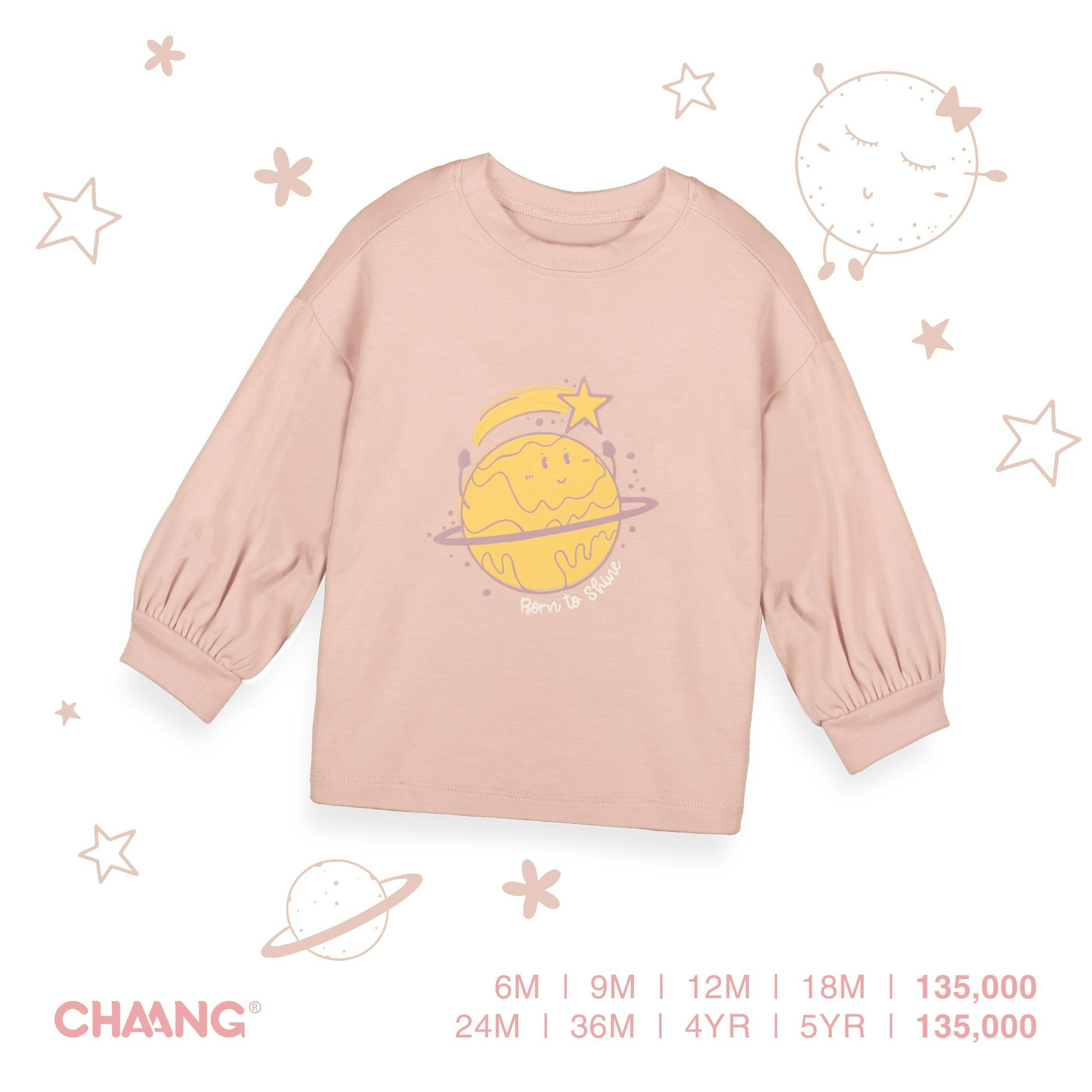 Áo Dài Tay Bồng Cosmos Cho Bé Gái CHAANG AW22D12