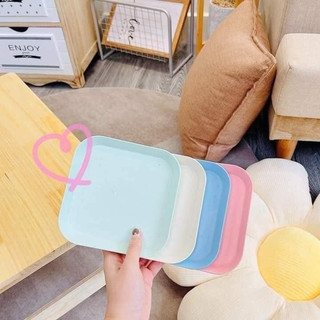 SET 8 ĐĨA ĐỰNG THỨC ĂN CUTE LÀM TỪ NHỰA LÚA MẠCH.