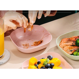 SET 8 ĐĨA ĐỰNG THỨC ĂN CUTE LÀM TỪ NHỰA LÚA MẠCH.
