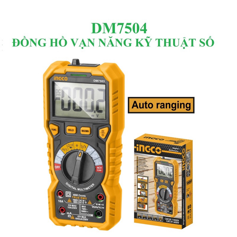 Đồng hồ đo điện đa năng INGCO DM7504 (240523)