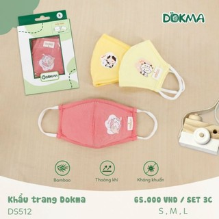 SET  3 CÁI KHẨU TRANG CHO BÉ TRAI, BÉ GÁI  DOKMA DS512