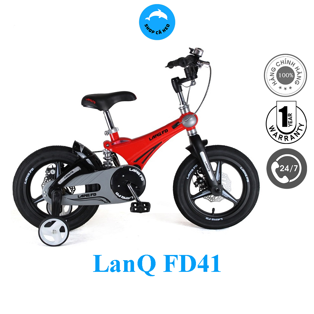 Xe Đạp Trẻ Em Cao Cấp LanQ FD41 Có Giảm Xóc Xe Chính Hãng Dành Cho Bé Từ 2 Đến 7 Tuổi