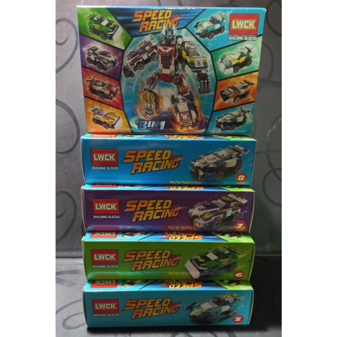 Lego Xếp HÌnh Mô Hình Robot Siêu Xe, Lego 8in1, Phiên Bản LWCK, Hộp Size 14cm 07052