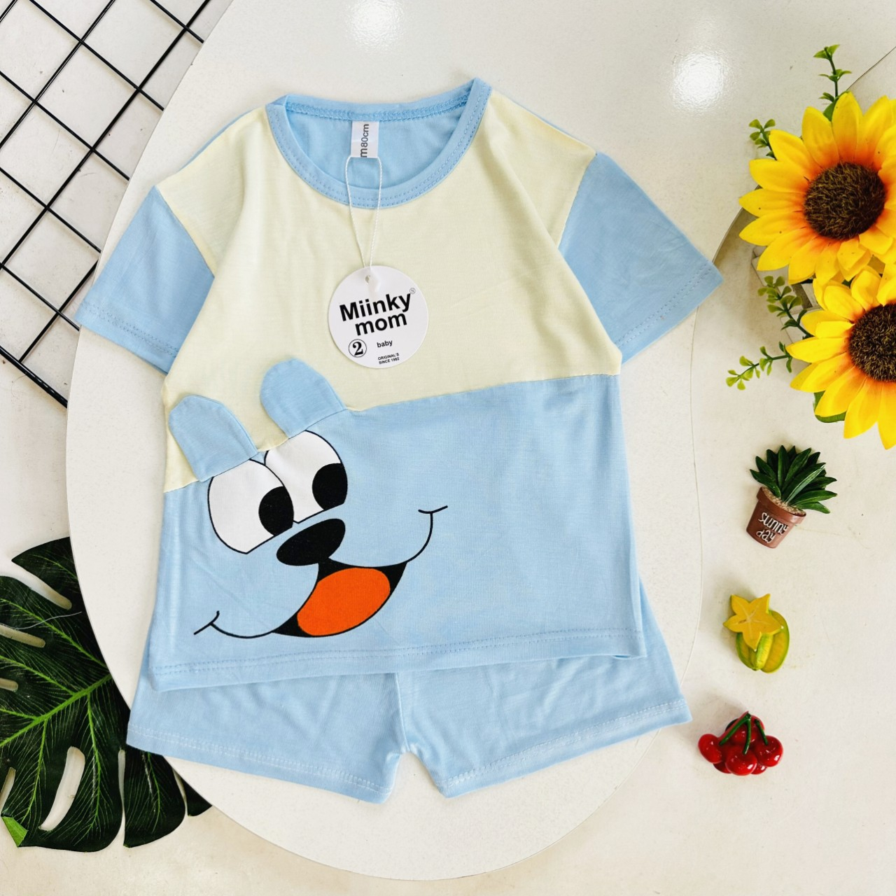 Đồ bộ bé trai , đồ bộ bé gái cộc tay thun lạnh cho bé từ 5kg đến 15kg - JKIDSVN